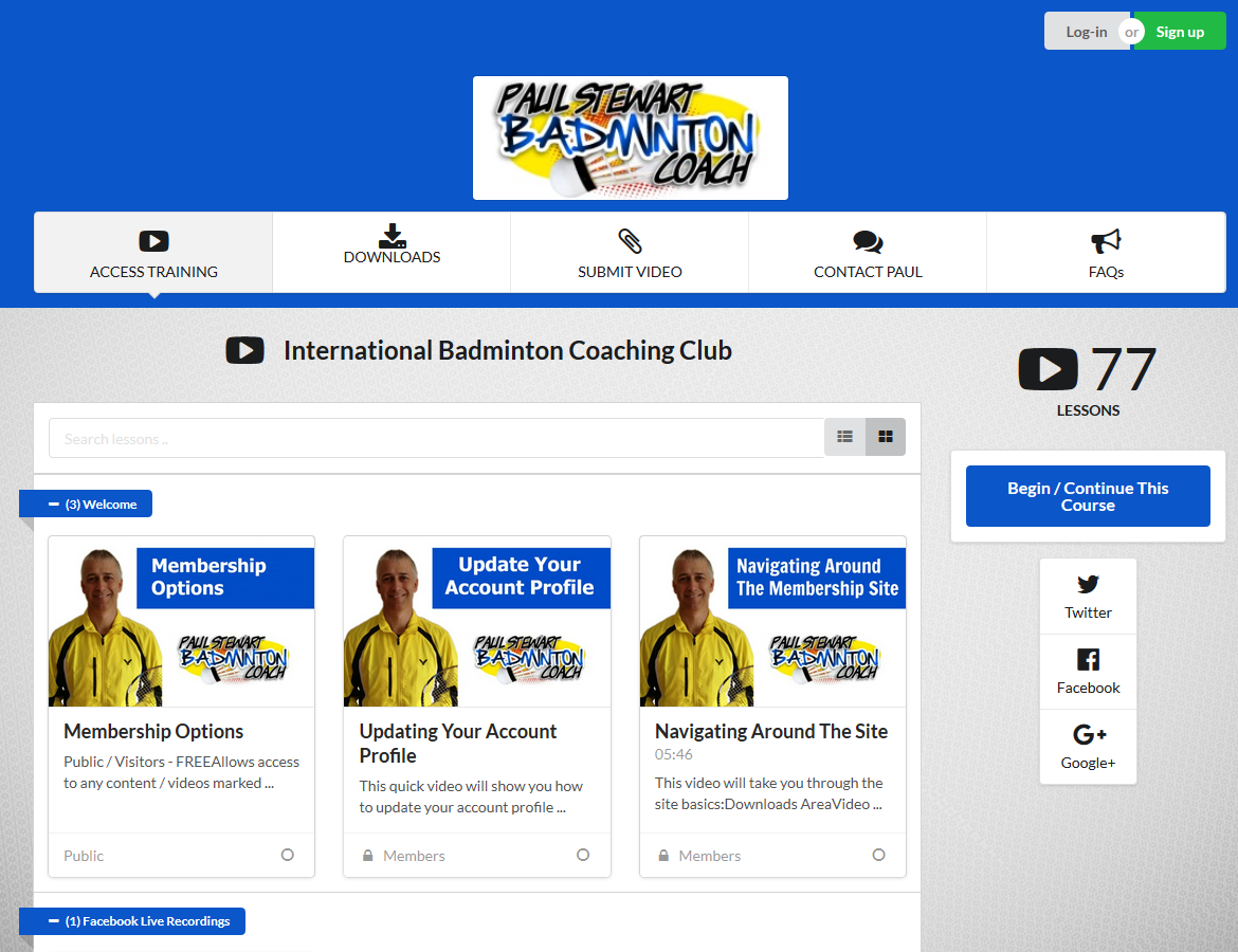 Online Badminton Video Library