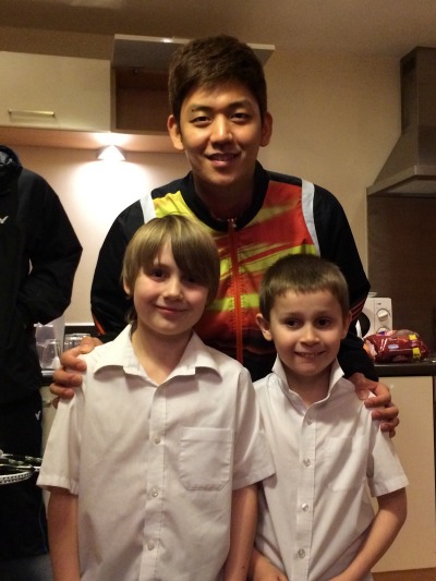 The Stewart boys with Lee Yong Dae