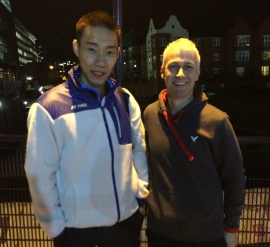 Paul Stewart with Lee Chong Wei